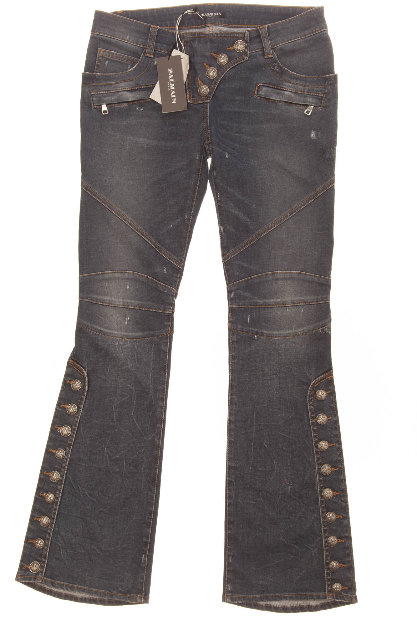 Balmain - Dark Blue Bell Bottom Jeans NWT - FR 40 – LUXHAVE