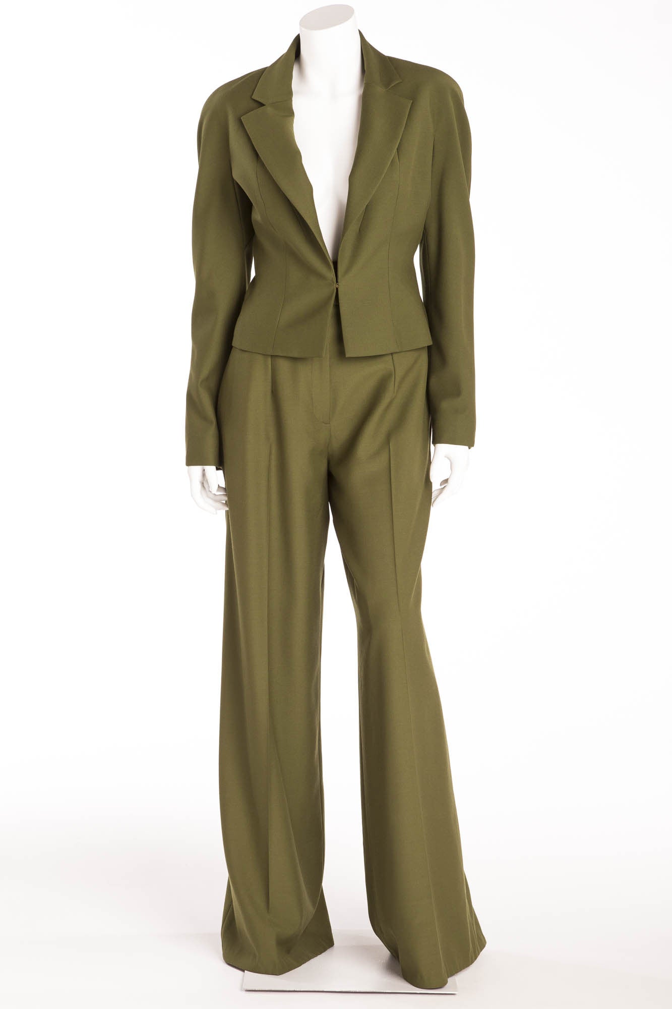 Olive Green Womens Pant Suit Custom Suits Made For You Milano