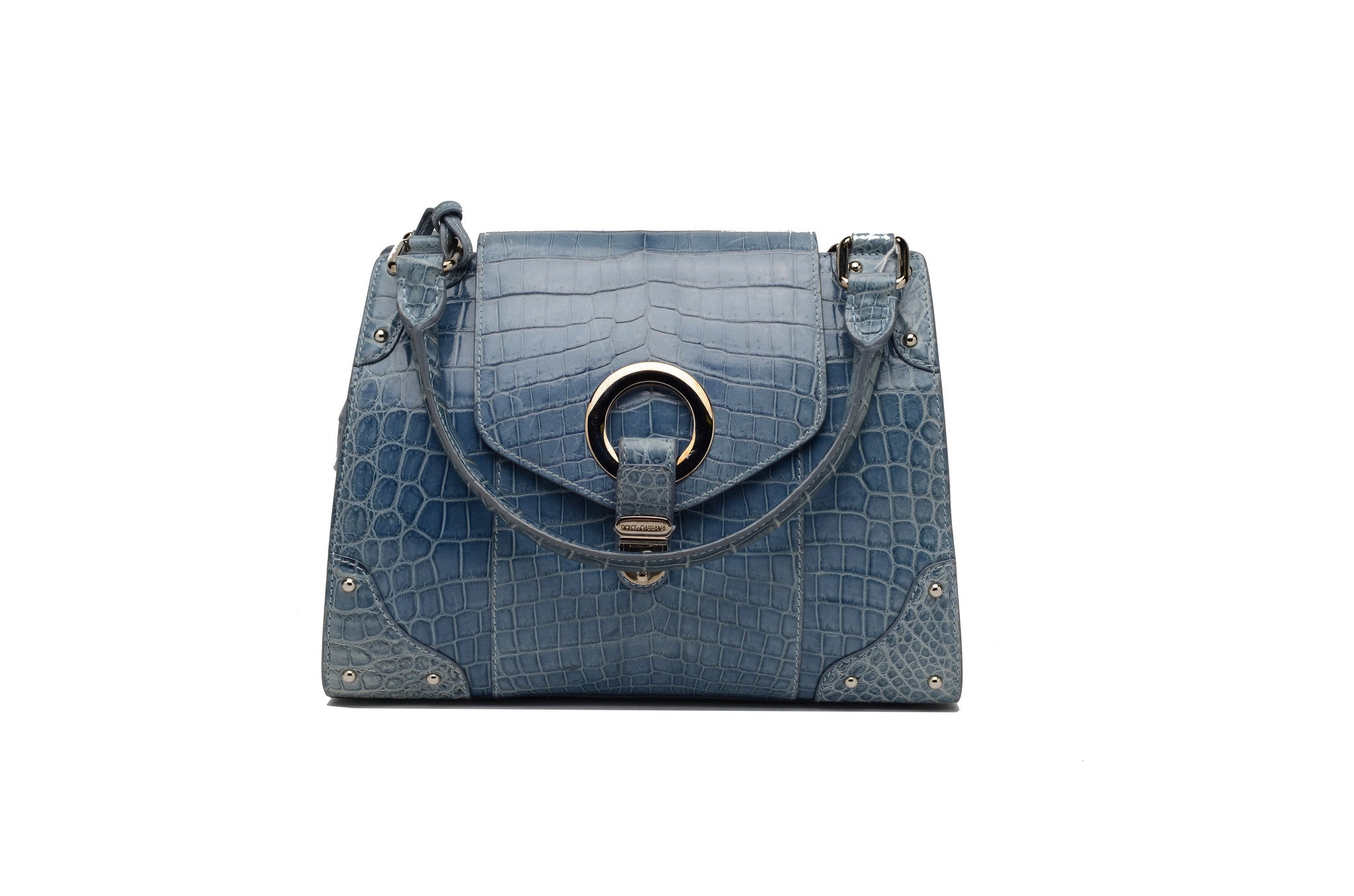 Dolce & Gabbana - Blue Crocodile Bag - – LUXHAVE