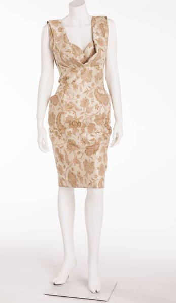 Vivienne Westwood - Ivory, Pink and Tan Sleeveless Dress