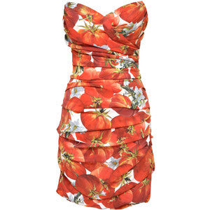 white christmas dresses Dolce & Gabbana - Strapless Tomato Dress