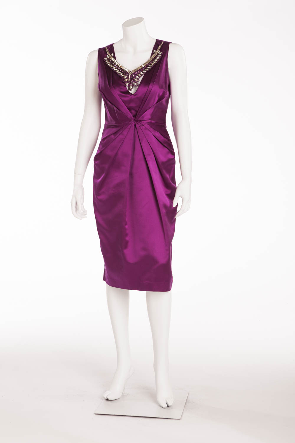 blumarine purple dress Blumarine Made in Italy Embroidered Flowers Purple Dress Size M