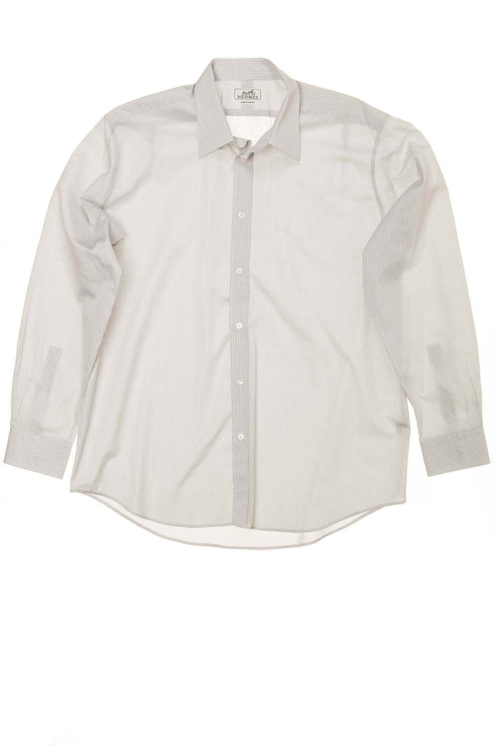 hermes dress shirt Hermes - Grey Button Up Dress Shirt