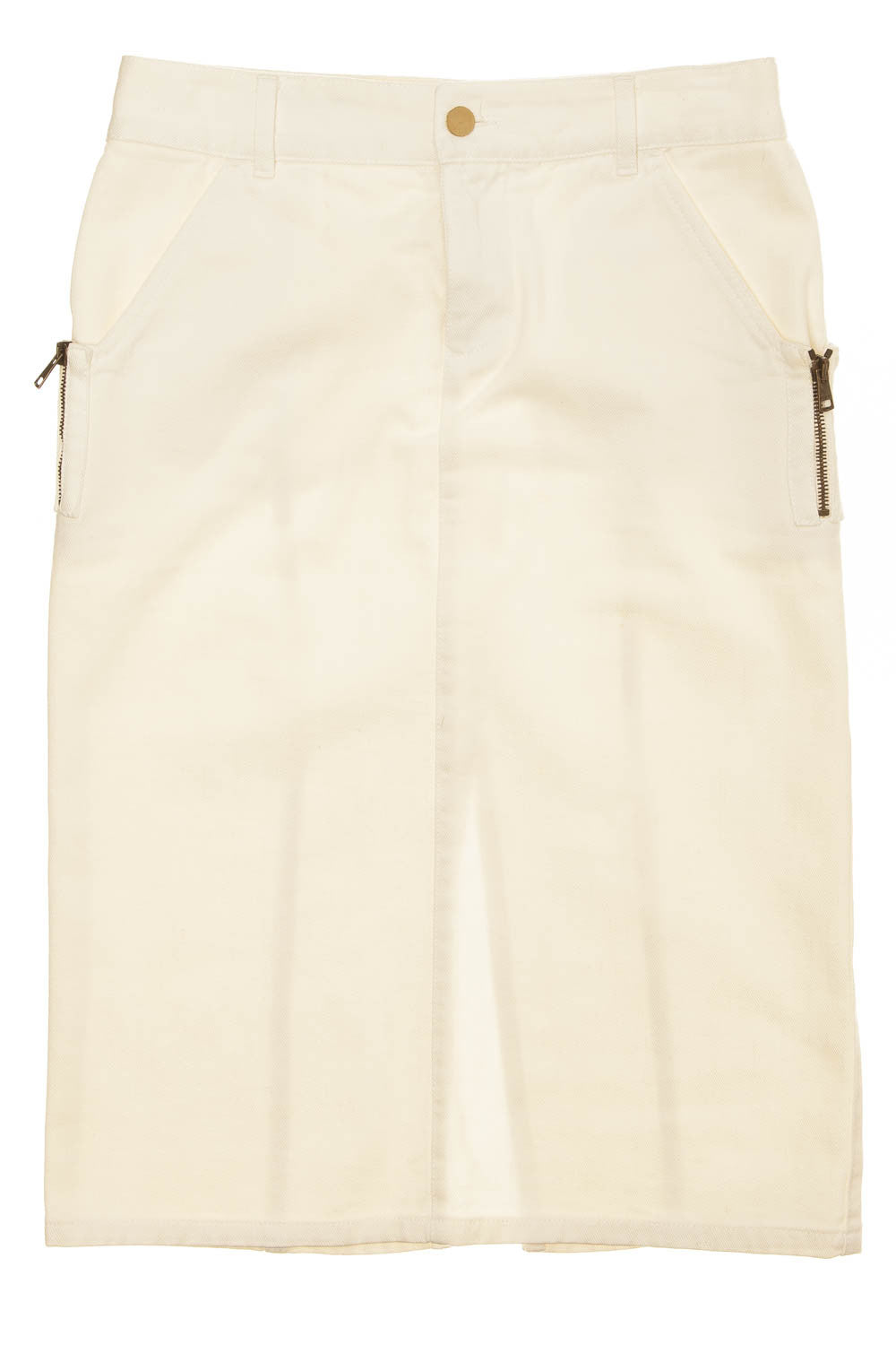 Tom Ford For Gucci - White Jean Pencil Skirt with Back Slit