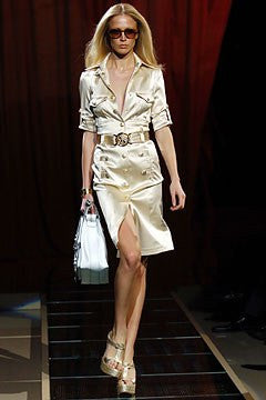 Versace - Editorial, As Seen on Madonna - Gold Button Down 3/4 Sleeve LUXHAVE Versace - Editorial, As Seen on Madonna - Gold Button Down 3/4 Sleeve LUXHAVE