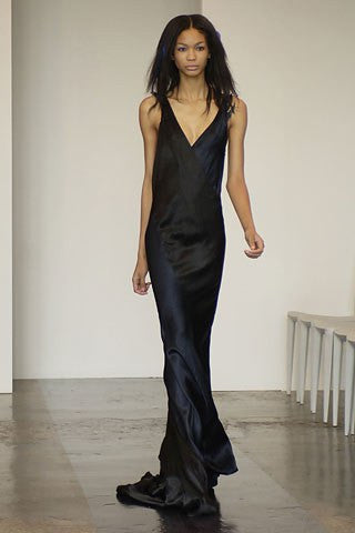 Nina Ricci - Silver and Beige Long Gown with Feathers - FR