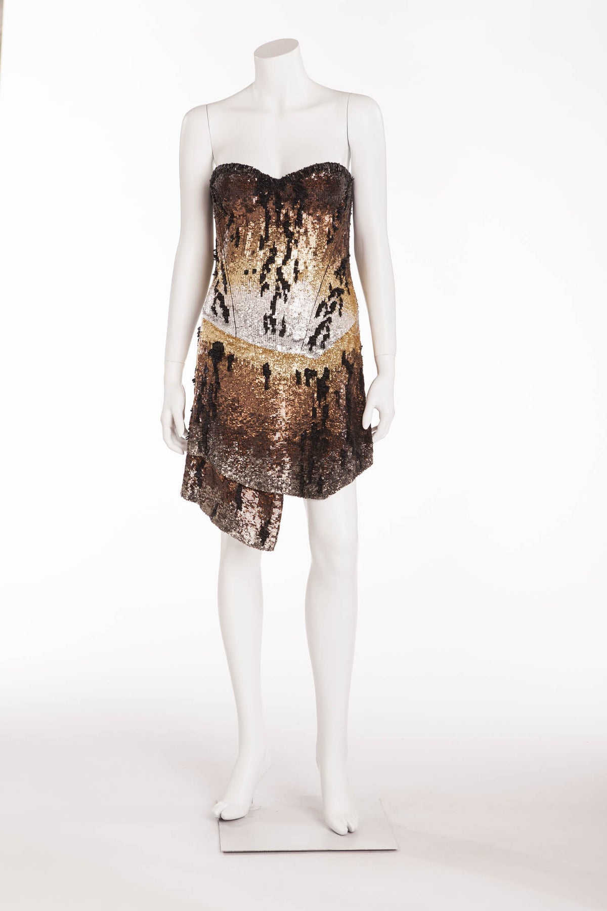 Roberto Cavalli - New with Tags Tiger Print Sequin Mini Dress - IT 42 LUXHAVE Roberto Cavalli - New with Tags Tiger Print Sequin Mini Dress - IT 42 LUXHAVE