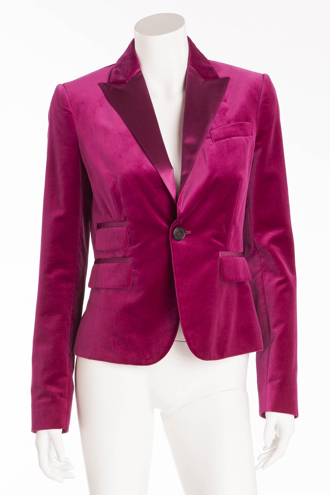 Dsquared2 - Editorial, Fuchsia Velvet Jacket - IT 44 – LUXHAVE
