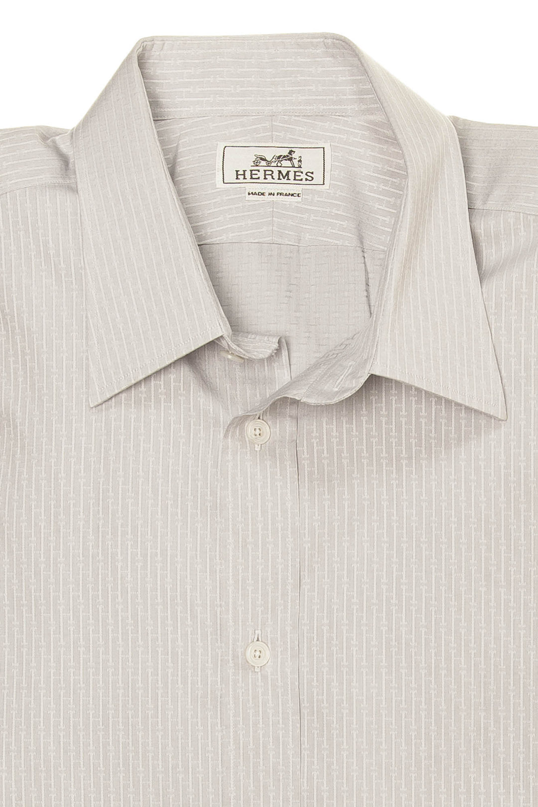 hermes dress shirt Hermes - Grey Button Up Dress Shirt