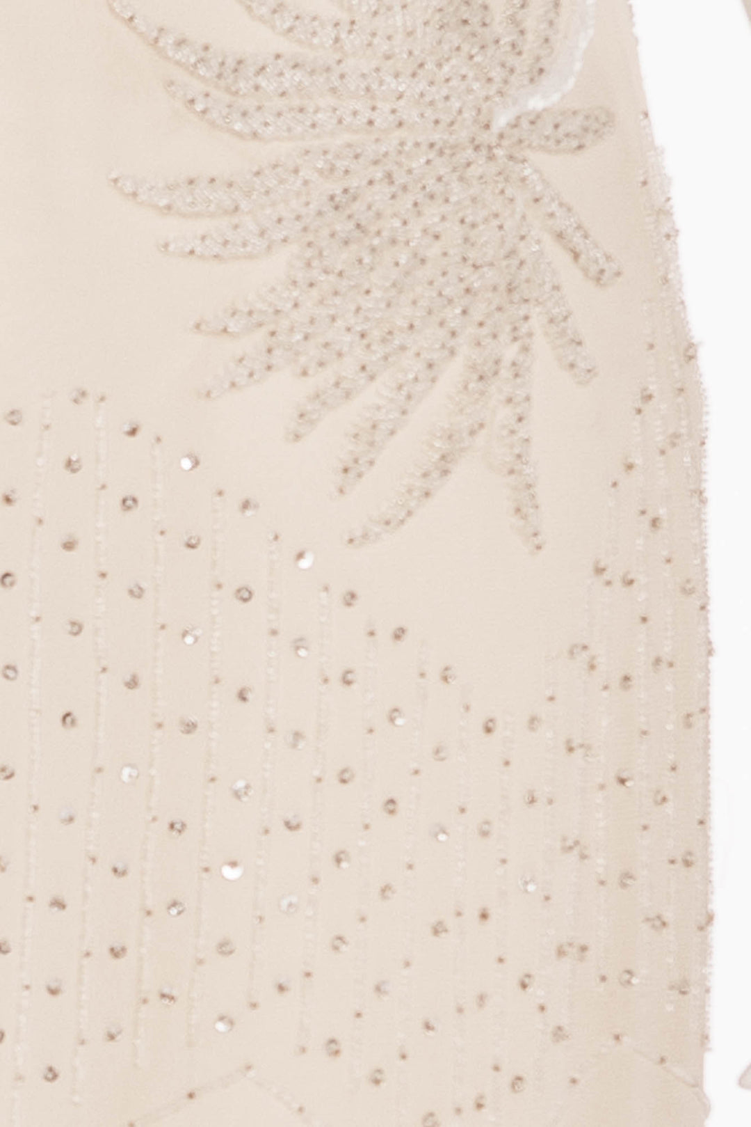 Alberta Ferretti - Ivory Silk Chiffon Beaded Dress - IT 40