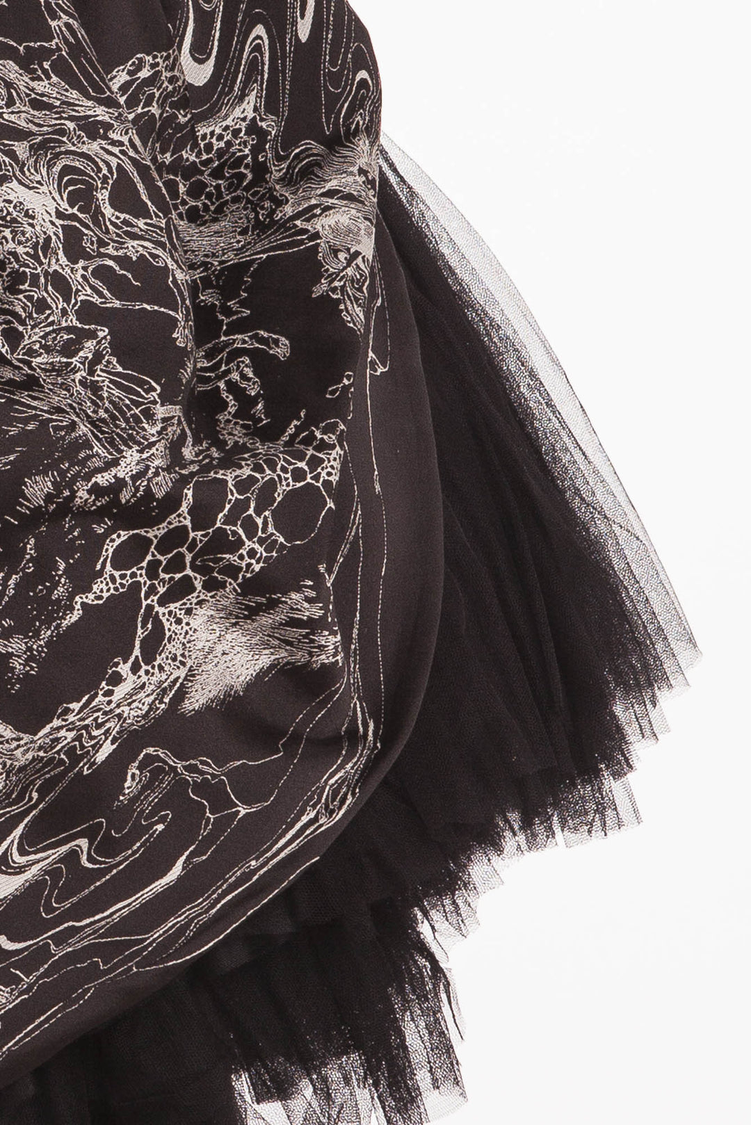 ALEXANDER MCQUEEN ハイウエストフレアテラトトラウサ ALEXANDER MCQUEEN S/S 2008 CHIFFON FEATHER PRINT DRESS