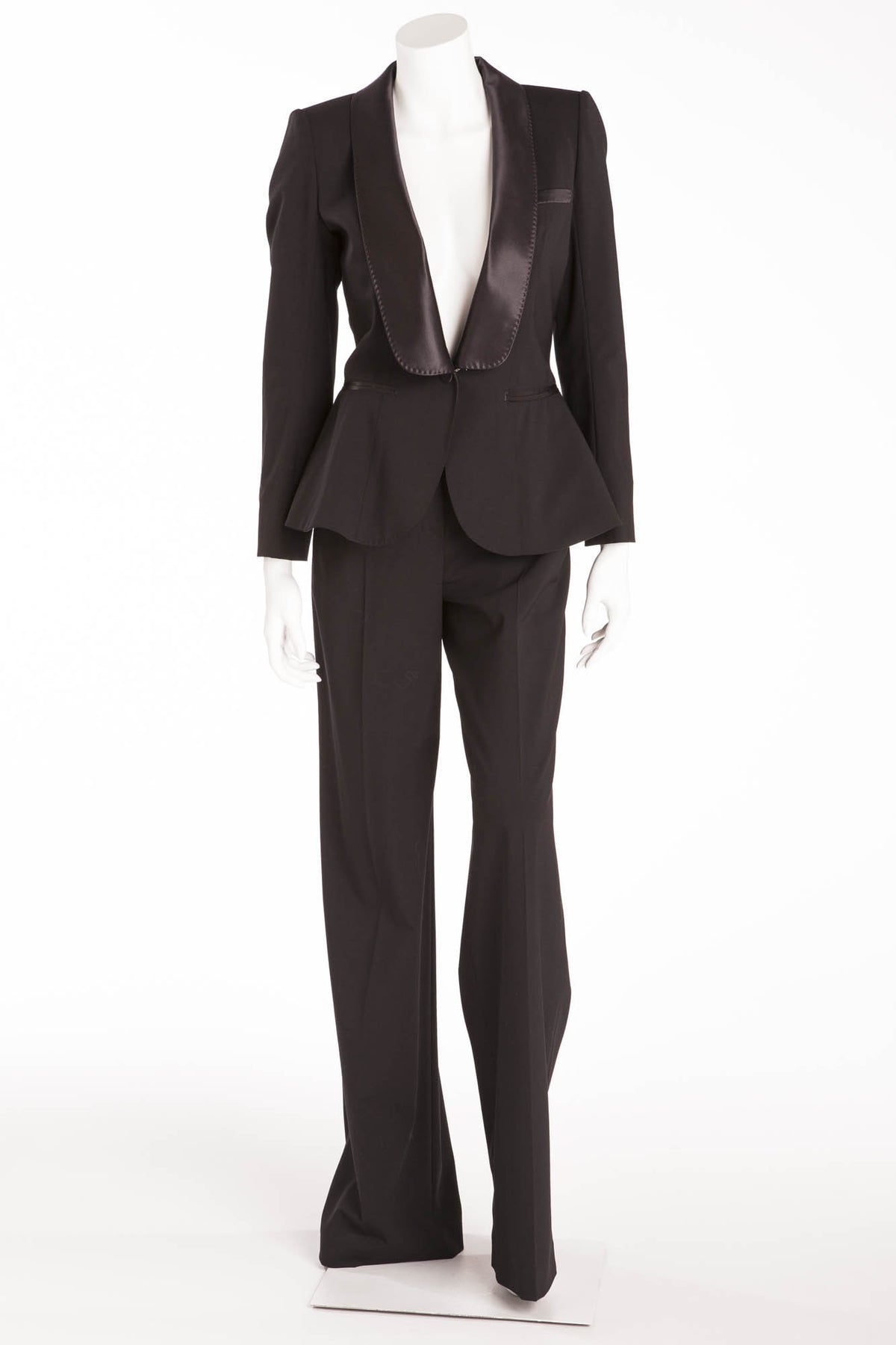 Louis Vuitton - New 2PC Black Blazer & Dress Pants with Satin Trim