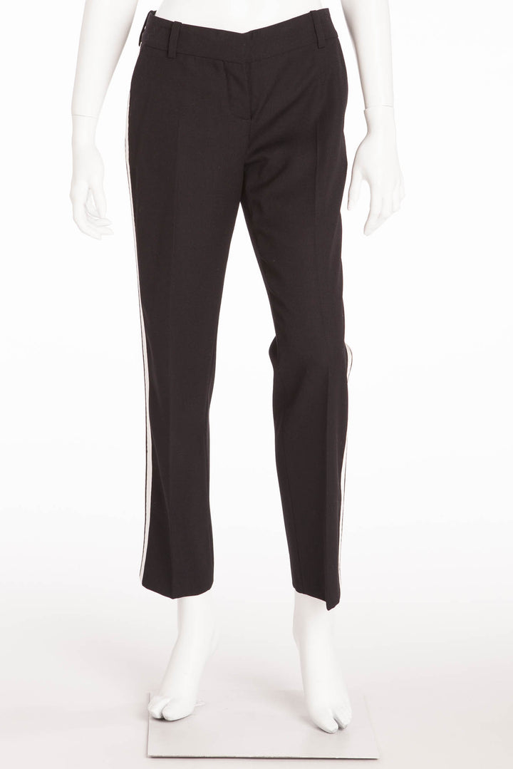 Balmain - Black Tuxedo Style Skinny Dress Pants - FR 40  LUXHAVE