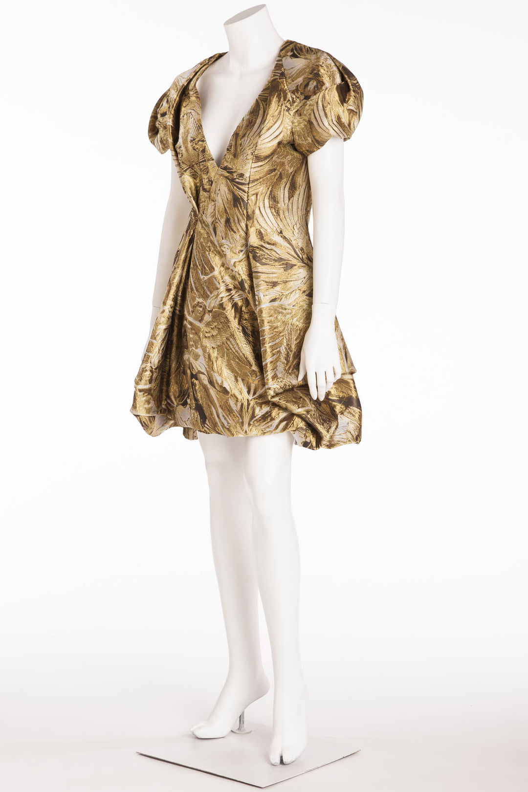 slim fit dress slacks Alexander McQueen Turtleneck Dress Black/Gold Metallic-Striped Lace Si –  Celebrity Owned