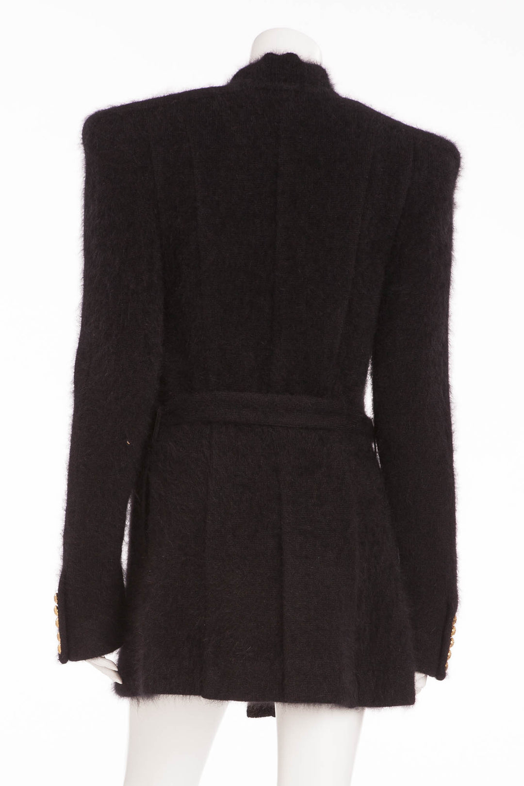Balmain - New with Tags Black Angora Long Sleeve Sweater