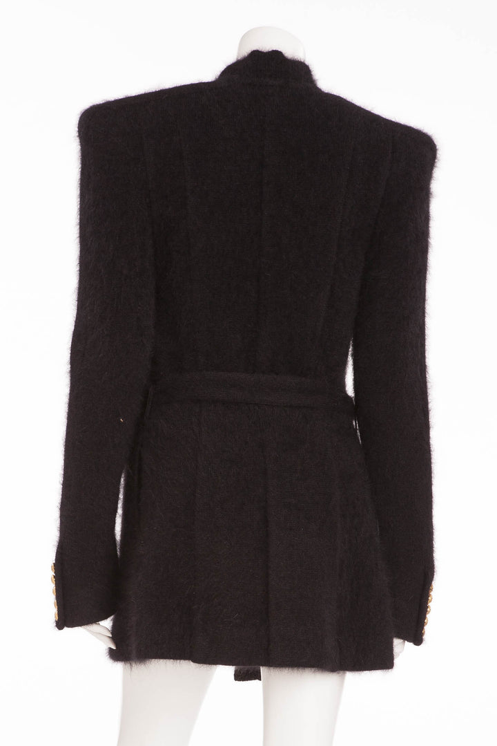 Balmain - New with Tags Black Angora Long Sleeve Sweater