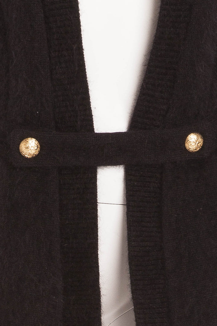 Balmain - New with Tags Black Angora Long Sleeve Sweater