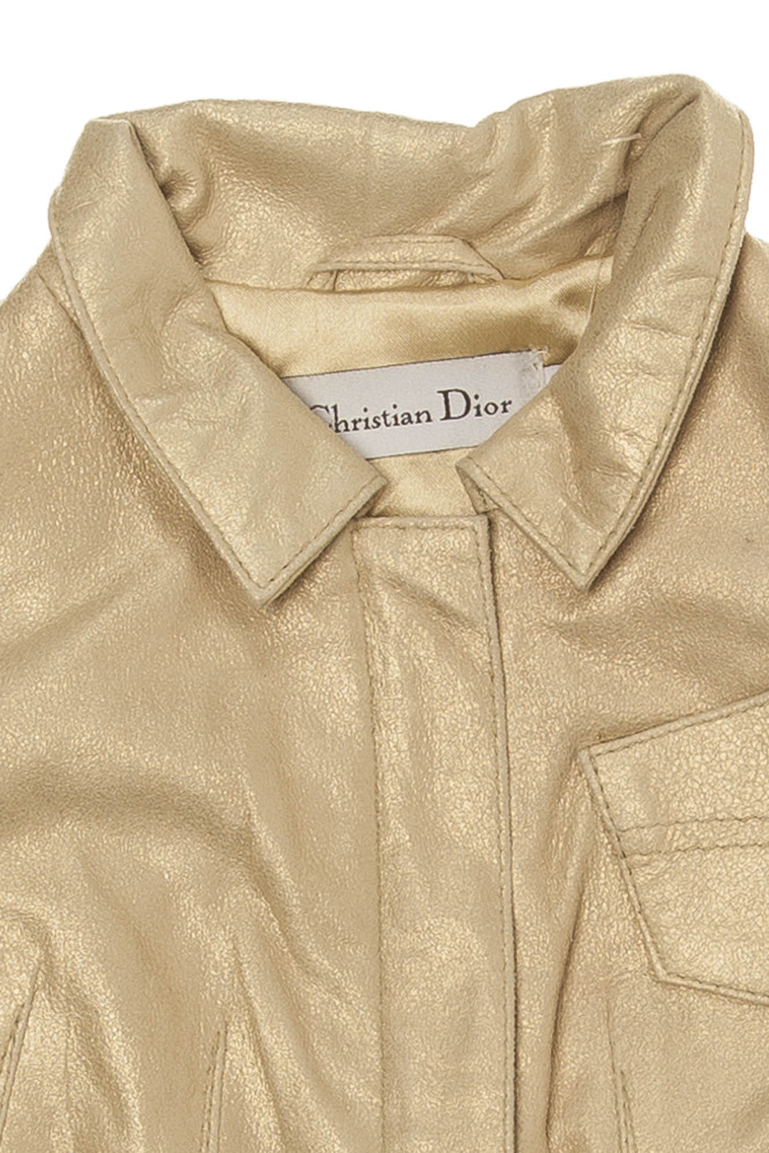 Christian Dior - Gold Brushed Lamb Leather Jacket - 4A – LUXHAVE