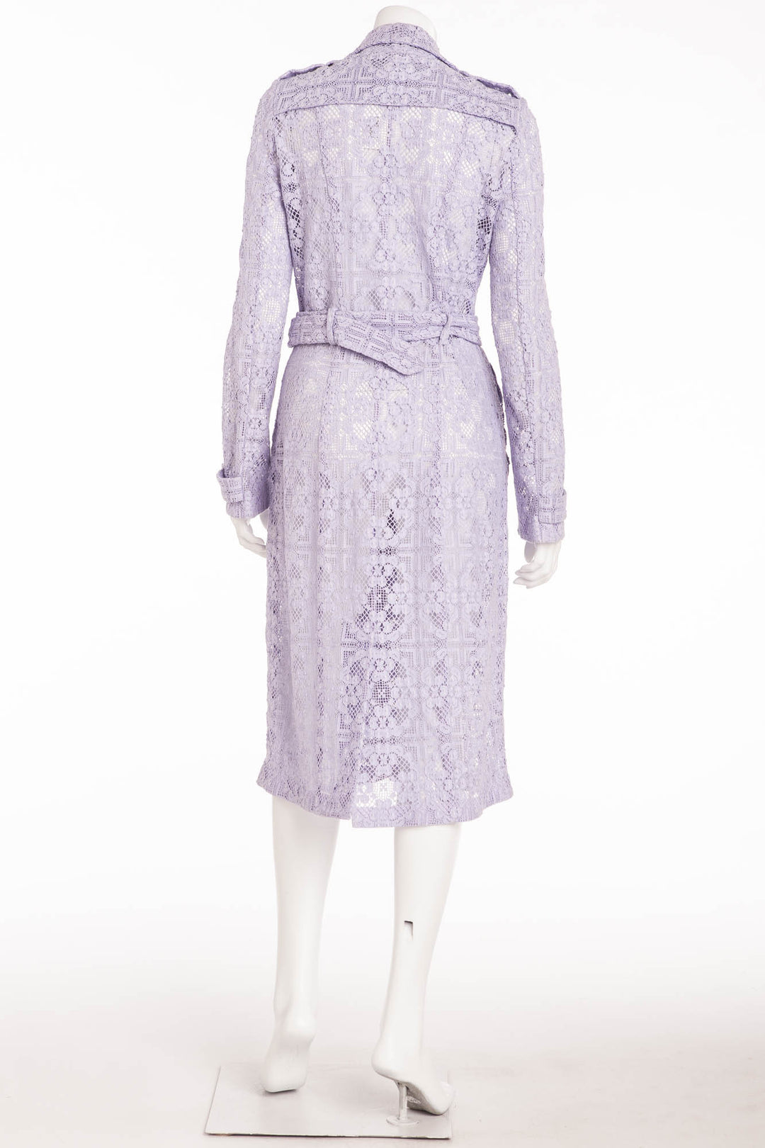 Burberry Prorsum - Editorial Light Purple English Lace Trench Coat wit LUXHAVE Burberry Prorsum - Editorial Light Purple English Lace Trench Coat wit LUXHAVE