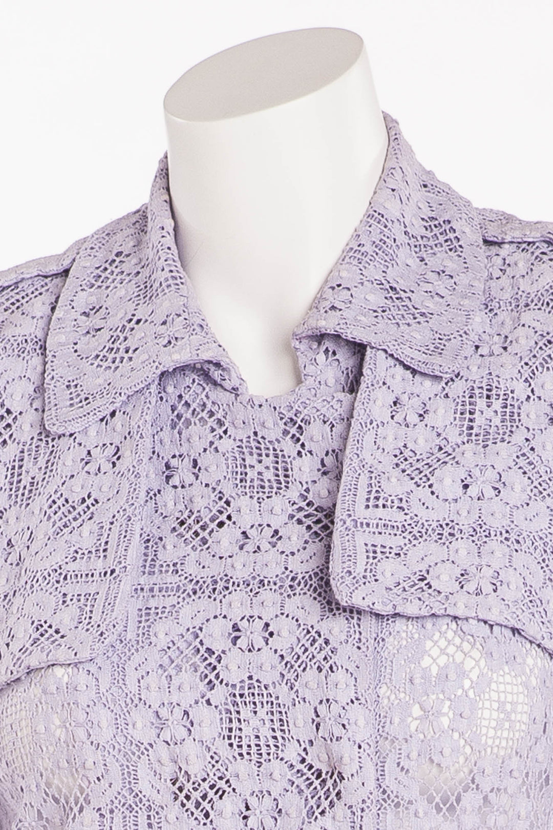 Burberry Prorsum - Editorial Light Purple English Lace Trench Coat