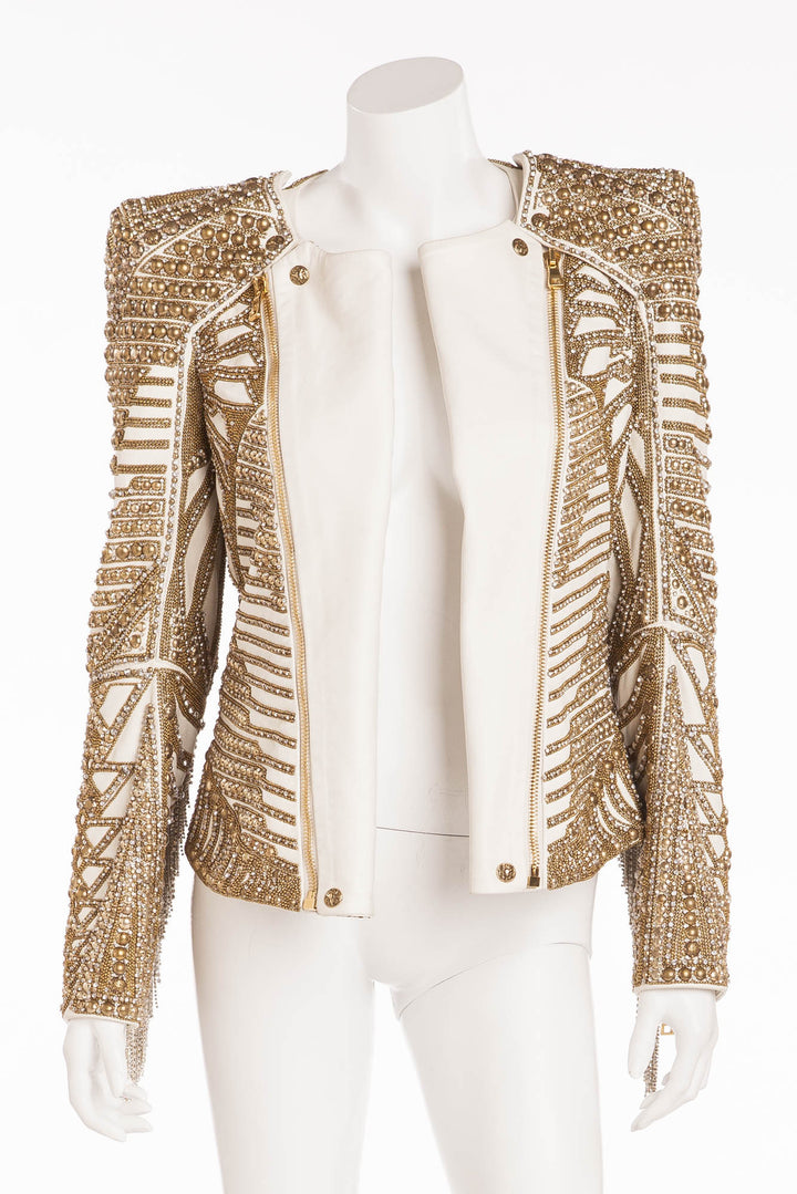Balmain - Editorial Unique New With Tags White Leather