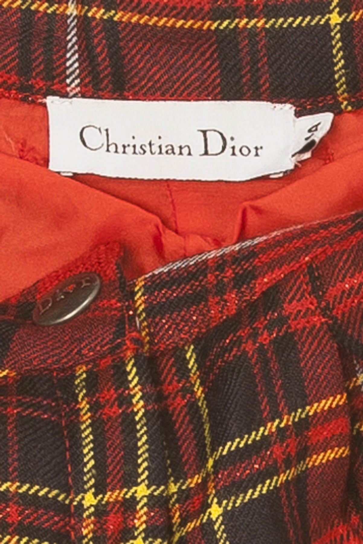 Christian Dior - Red Plaid Pants - 4A – LUXHAVE