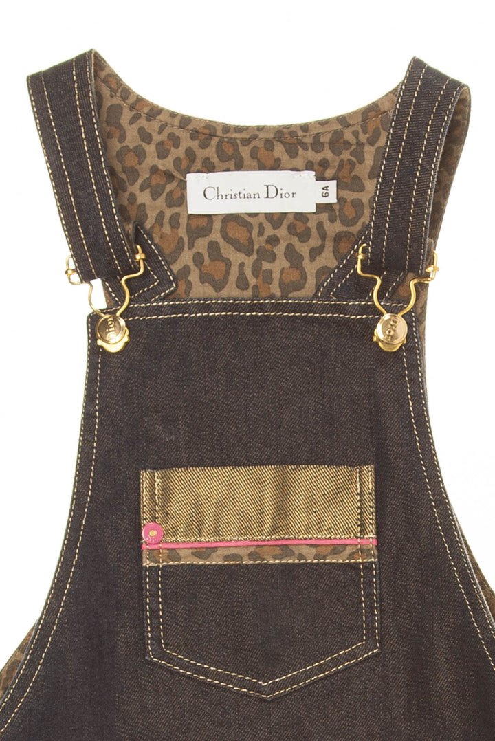 Christian Dior - Dark Blue Denim Overalls Dress - 6A – LUXHAVE