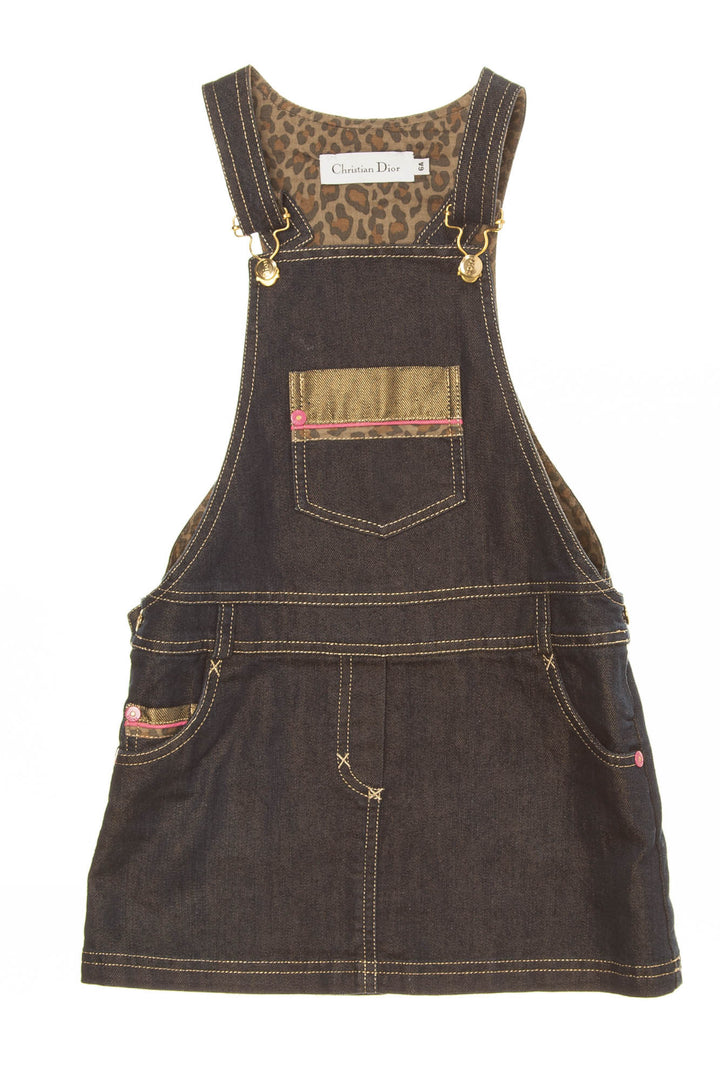 Christian Dior - Dark Blue Denim Overalls Dress