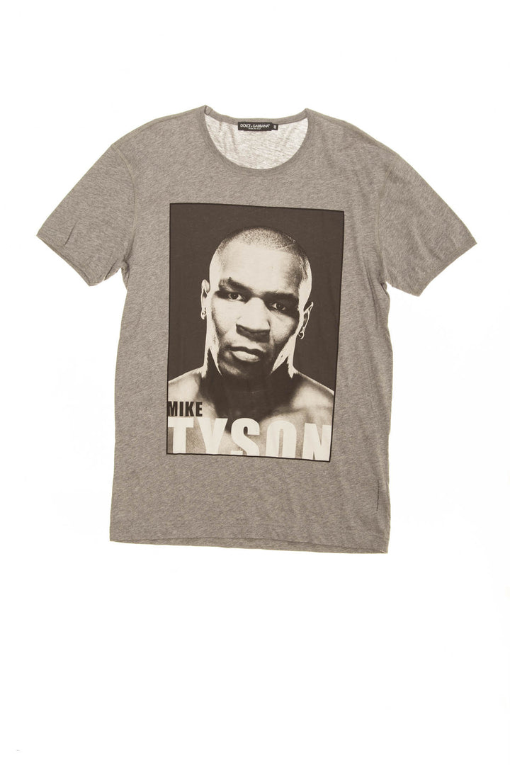 Dolce Gabbana Mike Tyson Gray Graphic Tshirt IT 48