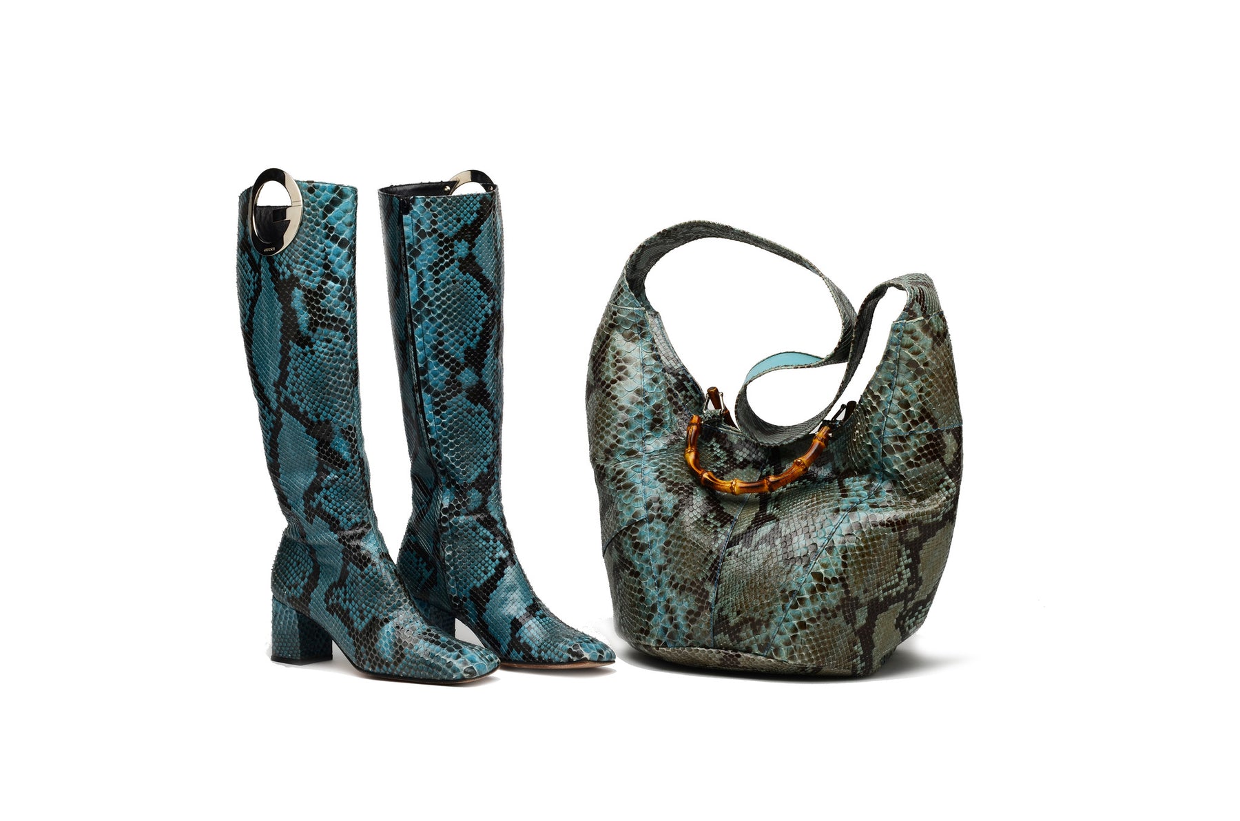 Iconic Tom Ford For Gucci - Blue Python Bucket Bag - – LUXHAVE