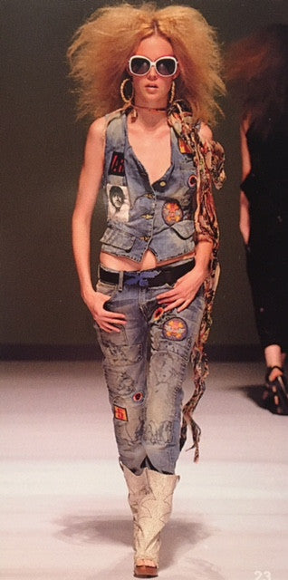 Vivienne Westwood - Denim Jean Vest with Patches - S – LUXHAVE Vivienne Westwood - Denim Jean Vest with Patches - S – LUXHAVE