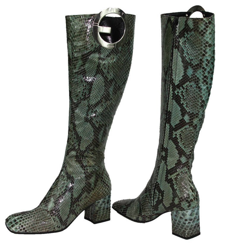 Gucci python boots hotsell