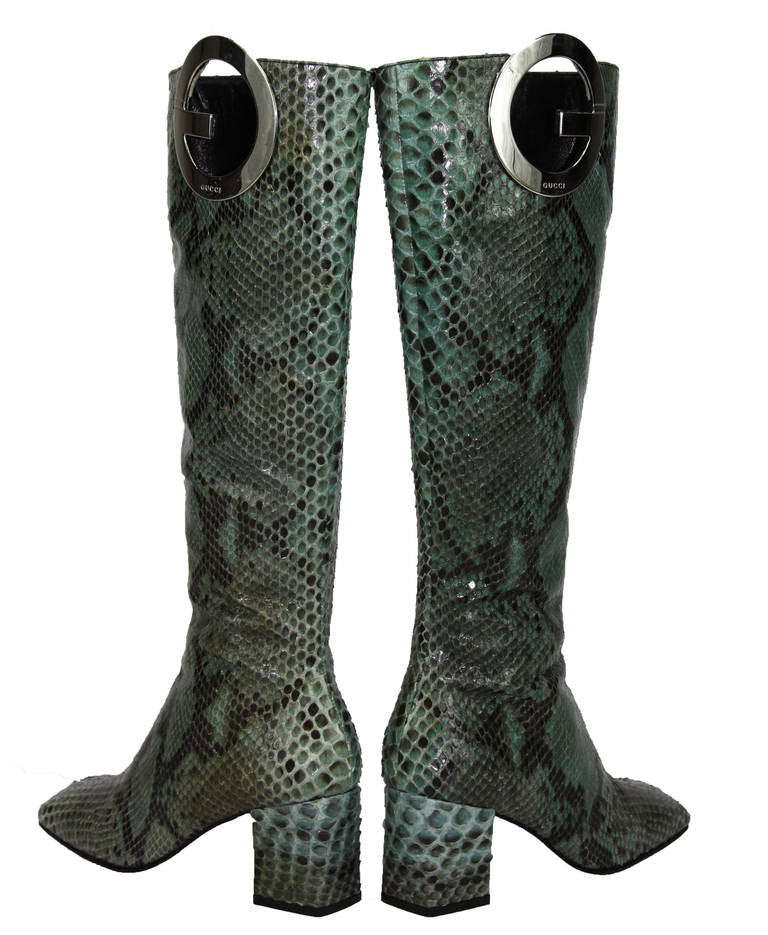 Gucci snakeskin boots online