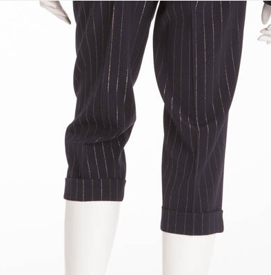 Jean Paul Gaultier - 2PC Dark Blue Pin with Gold Stripe