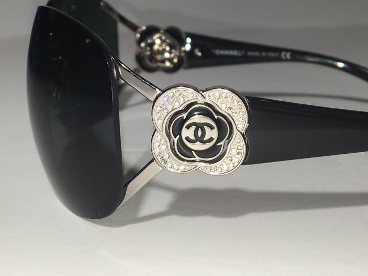 Camellia Sunglasses Chanel Sunglasses With Flowers On Side CHANEL