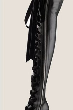 Louis Vuitton - Editorial, Brand New Iconic Cancan Thigh High Black Boots  in Box - IT 38