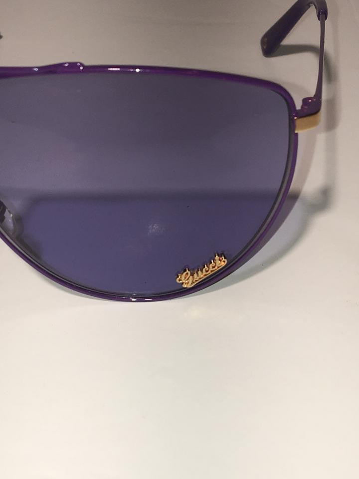 Gucci - Purple Aviator Sunglasses - One Size – LUXHAVE Gucci - Purple Aviator Sunglasses - One Size – LUXHAVE
