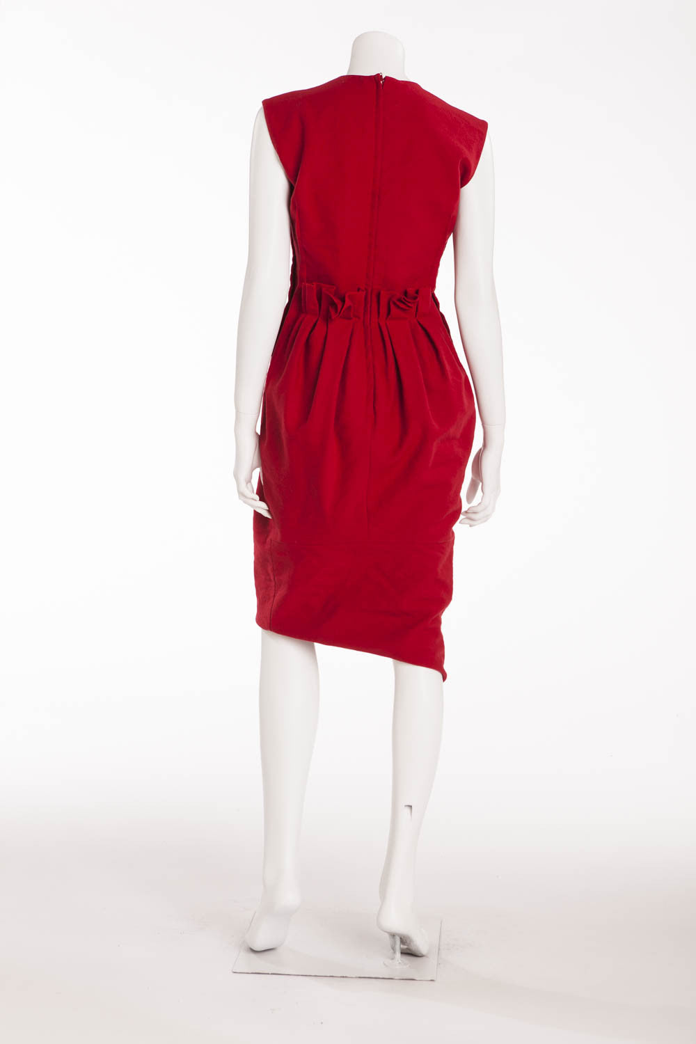 Lanvin - Editorial, As Seen on Runway - Short Sleeve Red Wool Dress - –  LUXHAVE