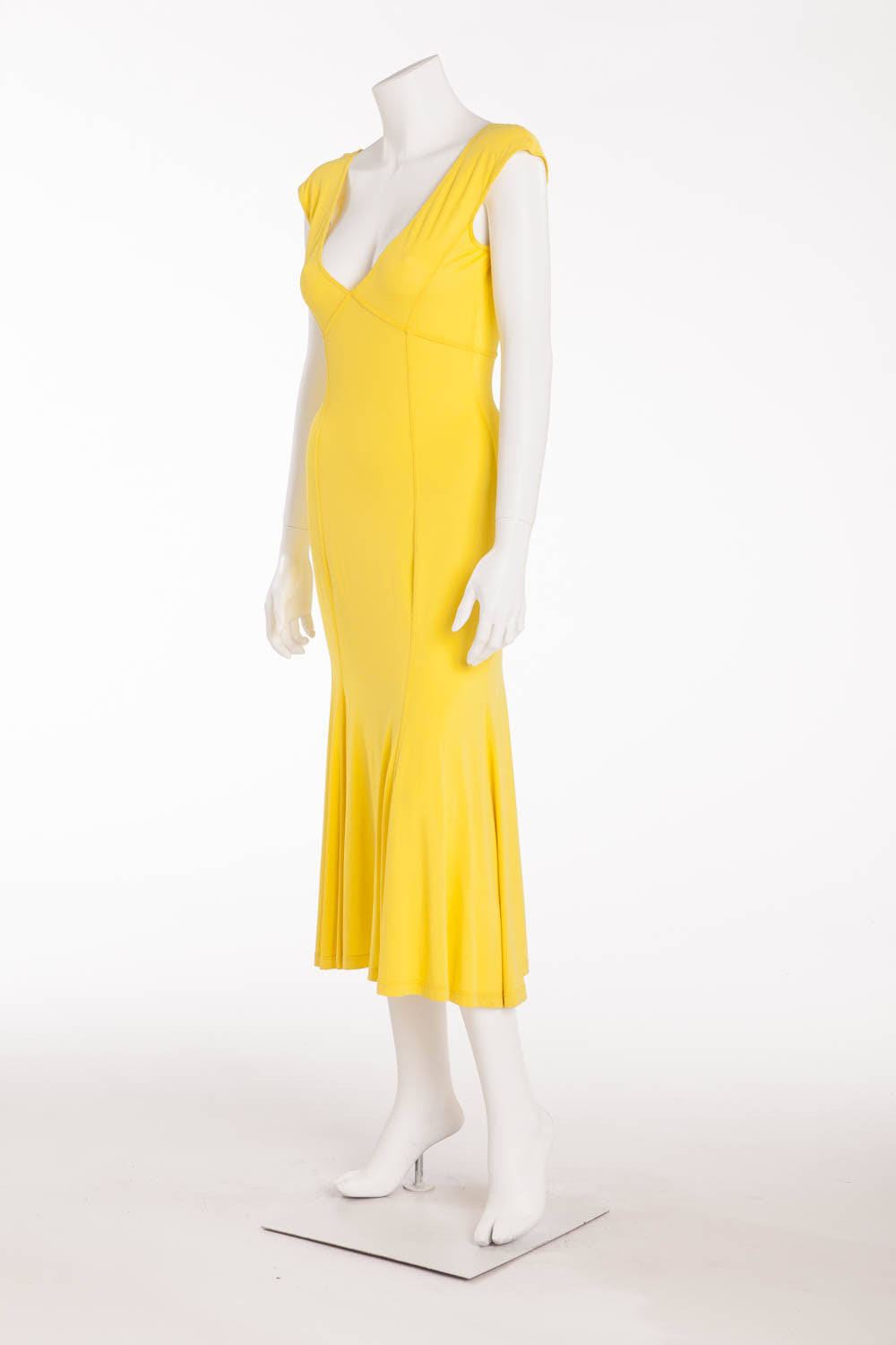 Valentino - Yellow Midi Dress - IT 40  LUXHAVE