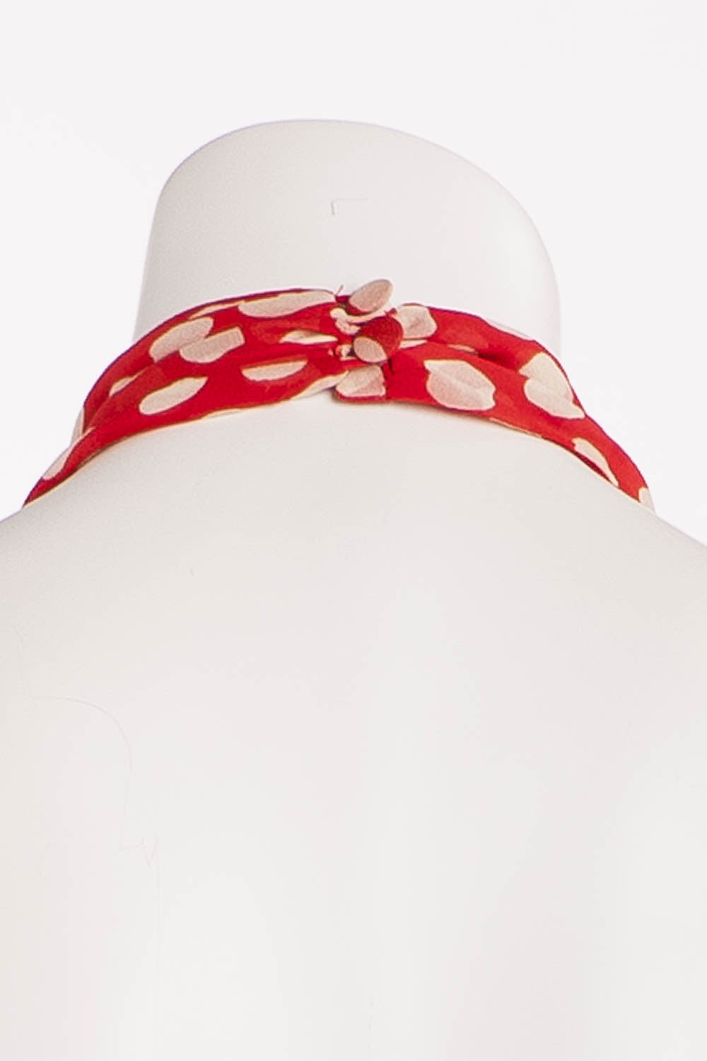 Valentino - Red Halter Dress with White Polka Dots - IT 40 LUXHAVE Valentino - Red Halter Dress with White Polka Dots - IT 40 LUXHAVE