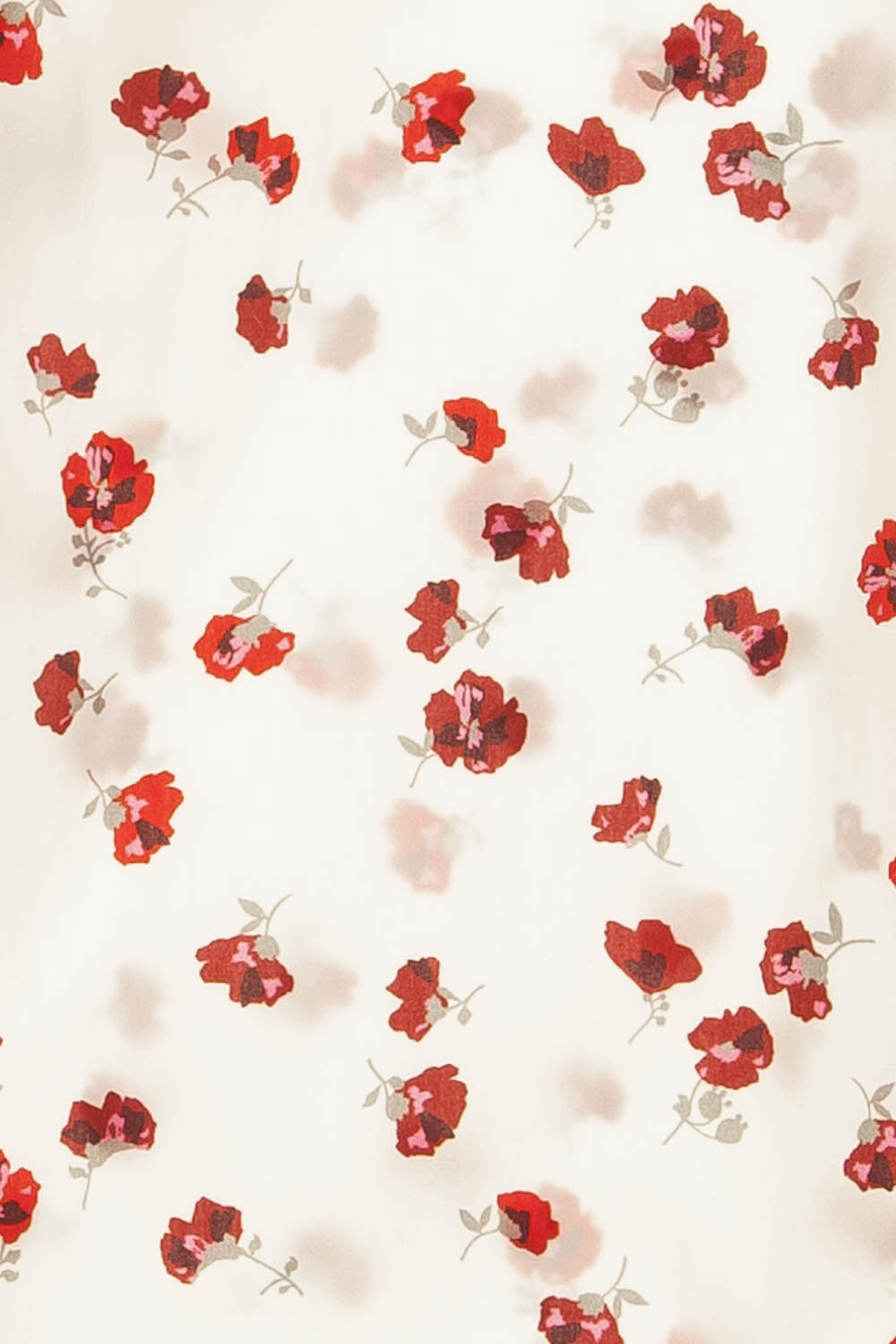 Kenzo - White Blouse with Red Flowers - IT 39 - $250 – LUXHAVE