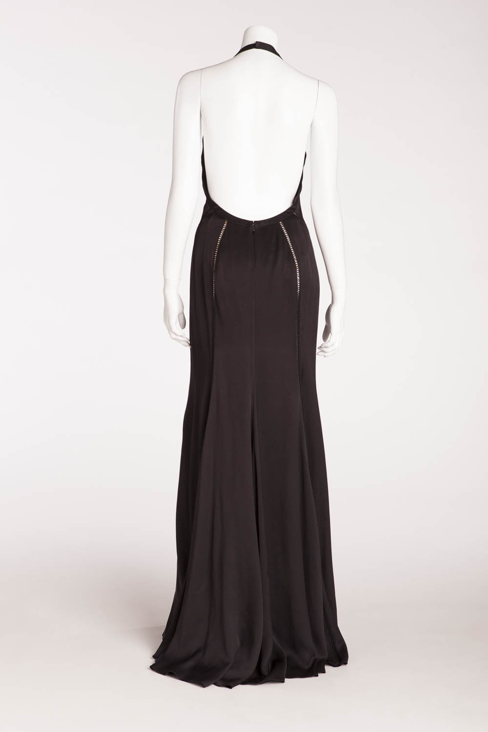 Versace - Black Long Halter Dress - IT 40 LUXHAVE Versace - Black Long Halter Dress - IT 40 LUXHAVE