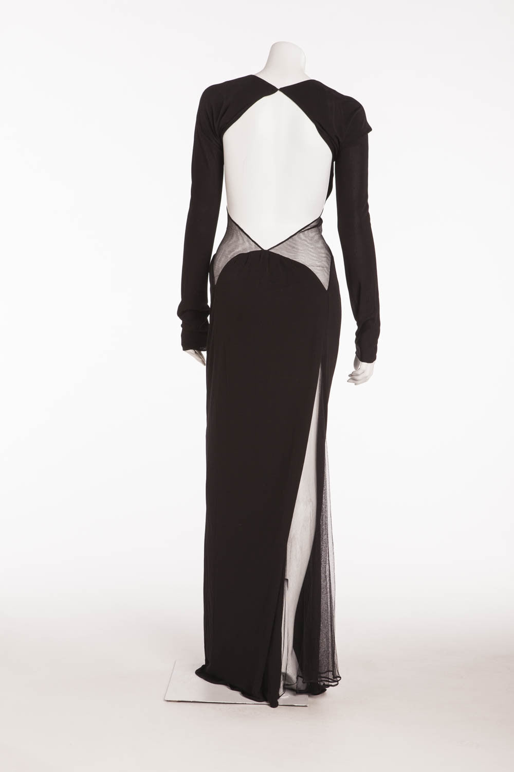 Roberto Cavalli - Long Black Dress Open Back LUXHAVE Roberto Cavalli - Long Black Dress Open Back LUXHAVE