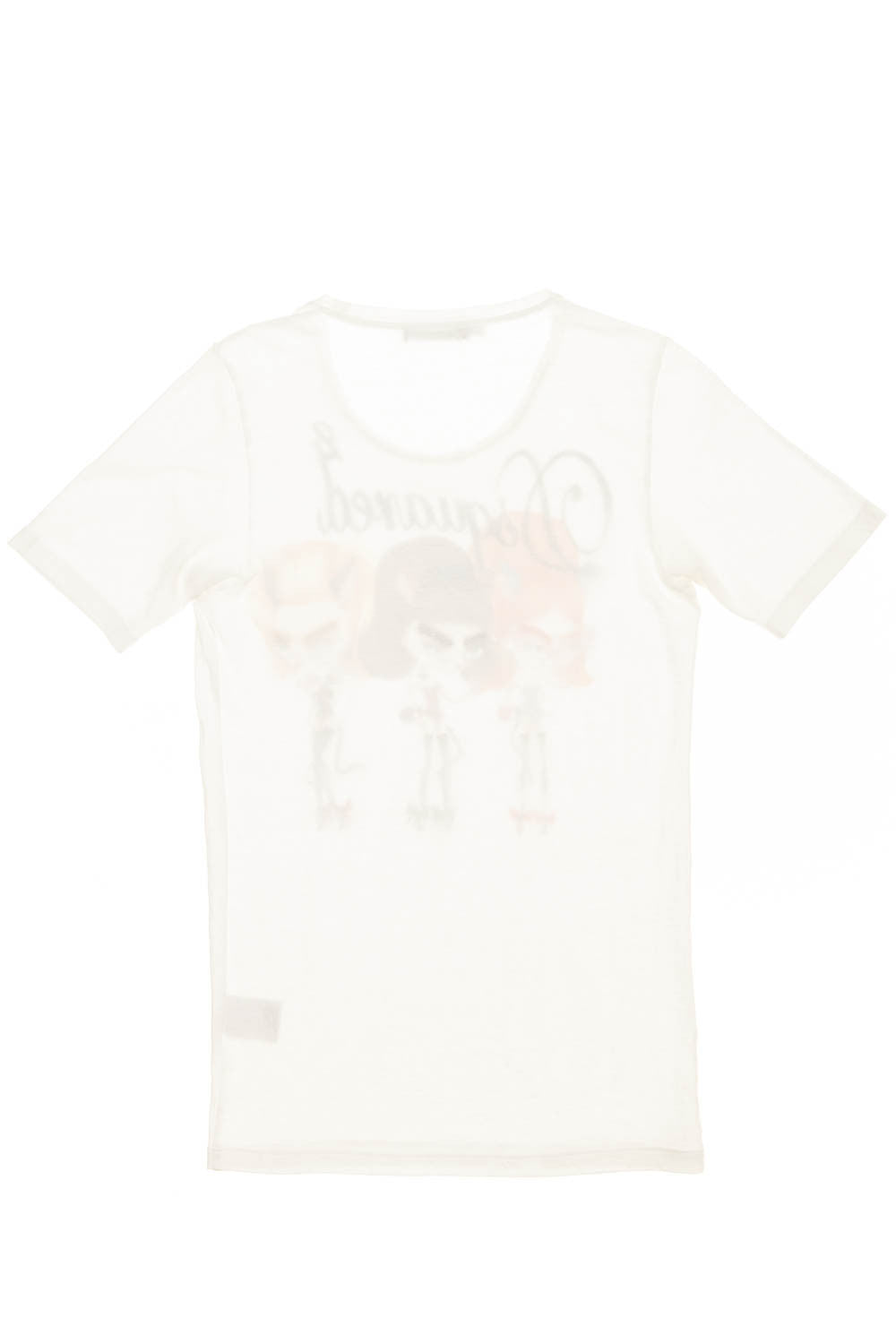 Tシャツ・カットソー DSQUARED2 WHITE T-SHIRT WITH LOGO EMBROIDERY Dsquared2 Embroidered Logo Patch T-Shirt In White - 51% Off