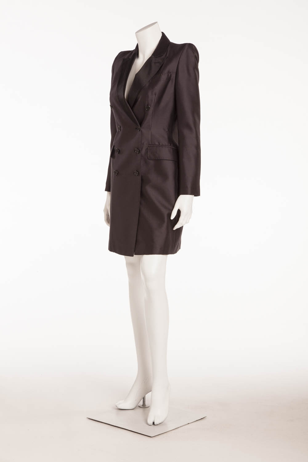 blue dress for baby girl Original Alexander McQueen - Black Long Sleeve Coat Dress