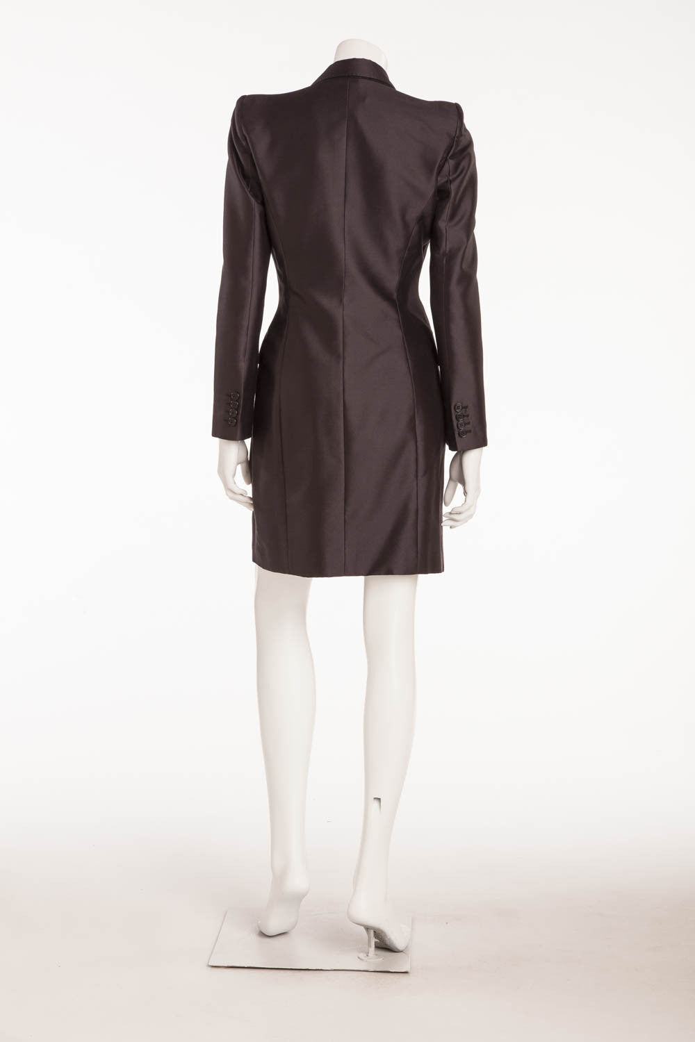 Original Alexander McQueen - Black Long Sleeve Coat Dress