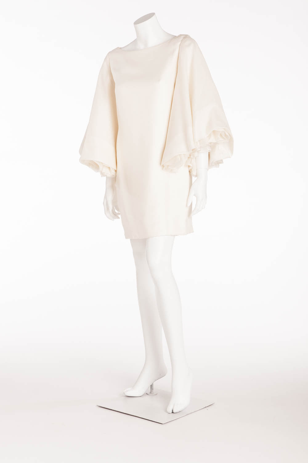 marchesa white short dress Marchesa Notte Women's White Off-Shoulder Floral Fil-Coupe Mini Dress Size 4