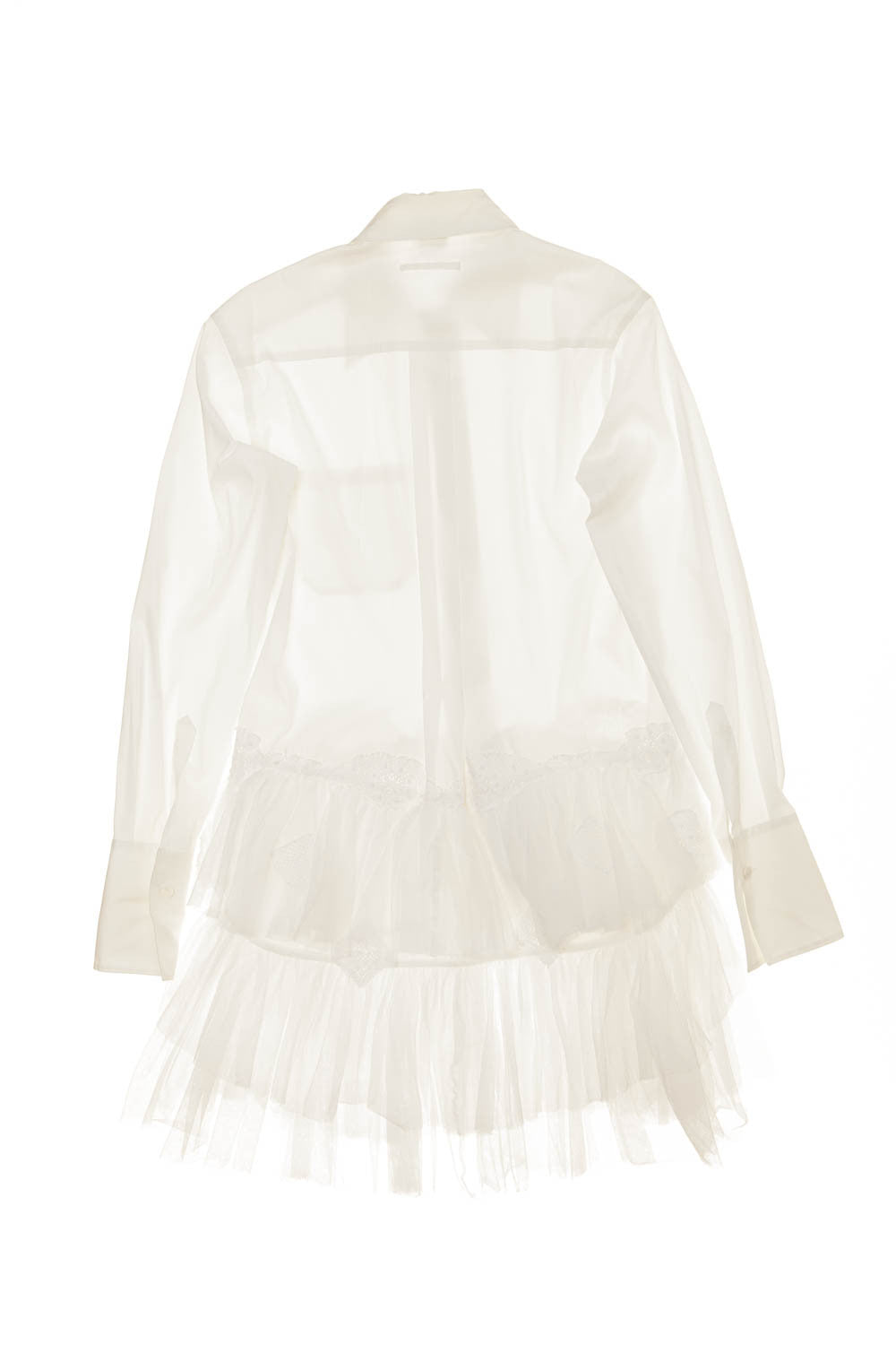 Jean Paul Gaultier - White Long Sleeve Top/Dress with Lace