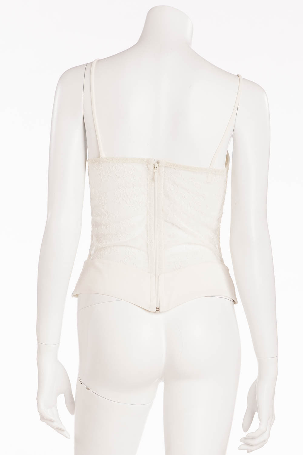 La Perla - Off White Spaghetti Strap Cage Bustier - IT 44