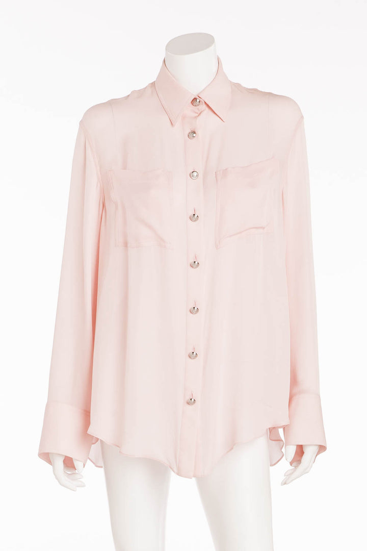 新品　BALMAIN ピンク Tシャツ XS ボタン付き Balmain Logo T-Shirt With Buttons in Pink | Lyst